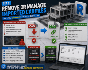 Remove or manage imported CAD files in Revit model cleanup