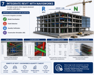 Integrating Revit with Navisworks for quantity verification, clash detection, and project coordination