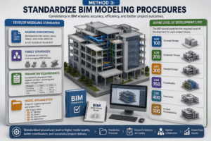 Method 3 BIM Execution Plan showing modeling standards and Level of Development