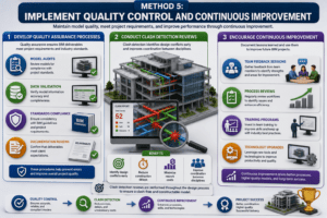 Method 5 BIM Execution Plan showing quality assurance, clash detection, and continuous improvement