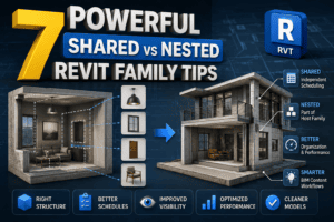 7 Powerful Shared vs Nested Revit Family Tips 3D BIM illustration