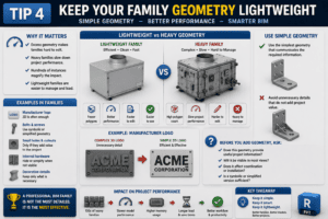 Tip 4 keep Revit family geometry lightweight for better BIM performance