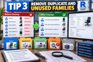 Tip 3 remove duplicate and unused Revit families for a clean library