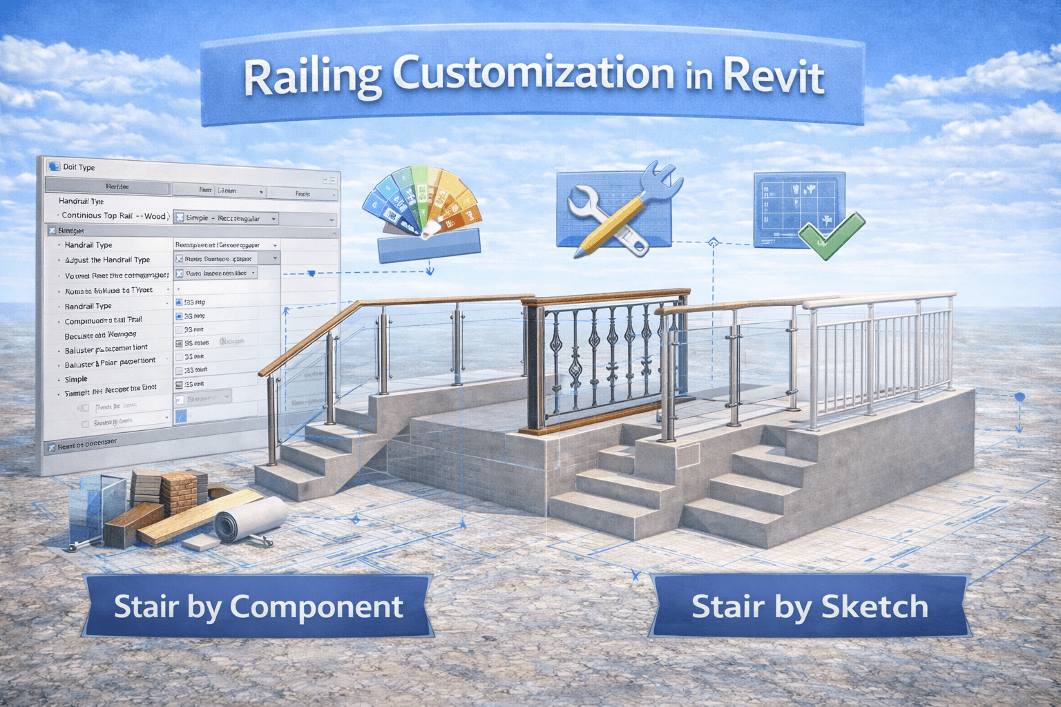 Revit Railing Structure Stairs and Railings in Revit - Revit Families Hub