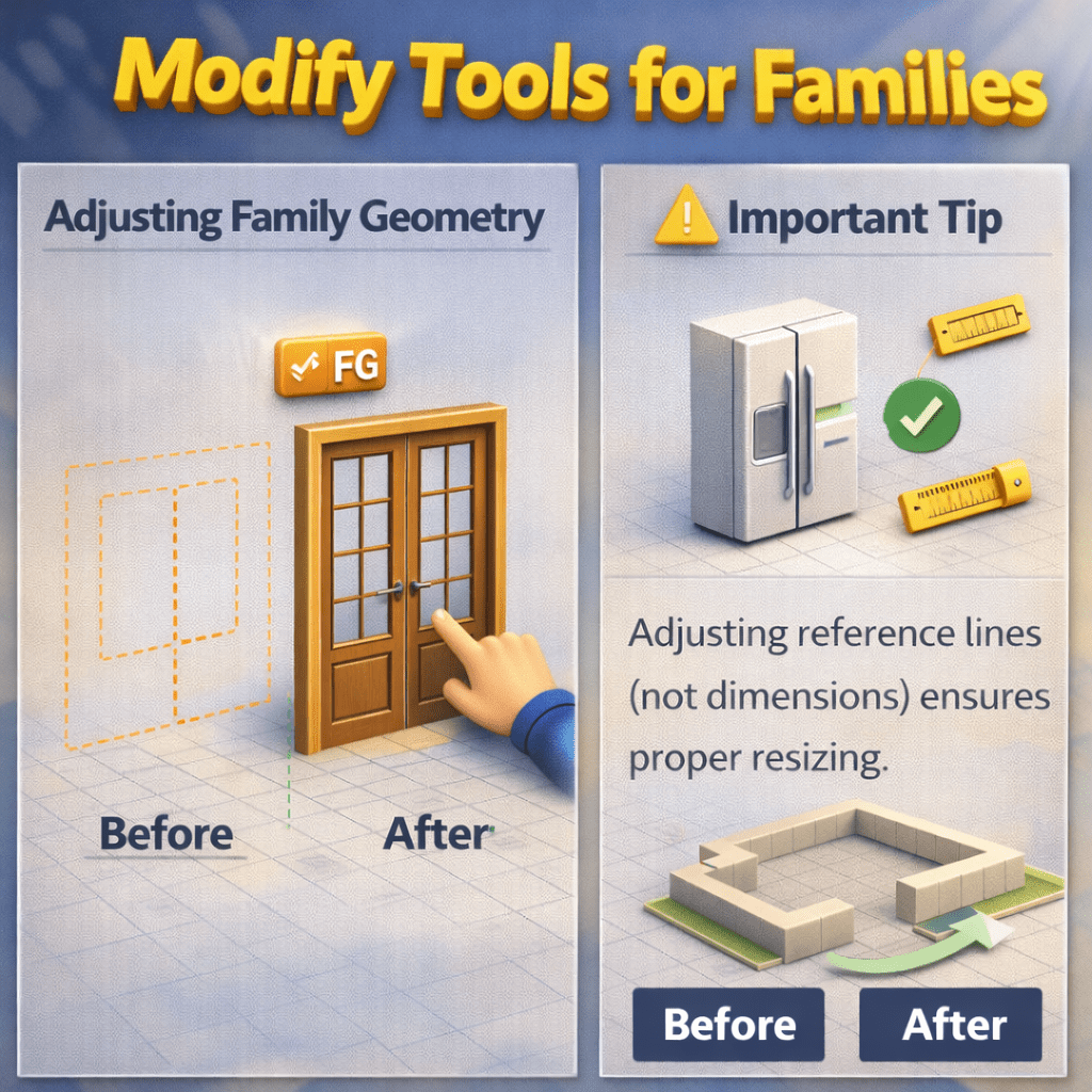 How to Use Modify Tools in Revit - Revit Families Hub
