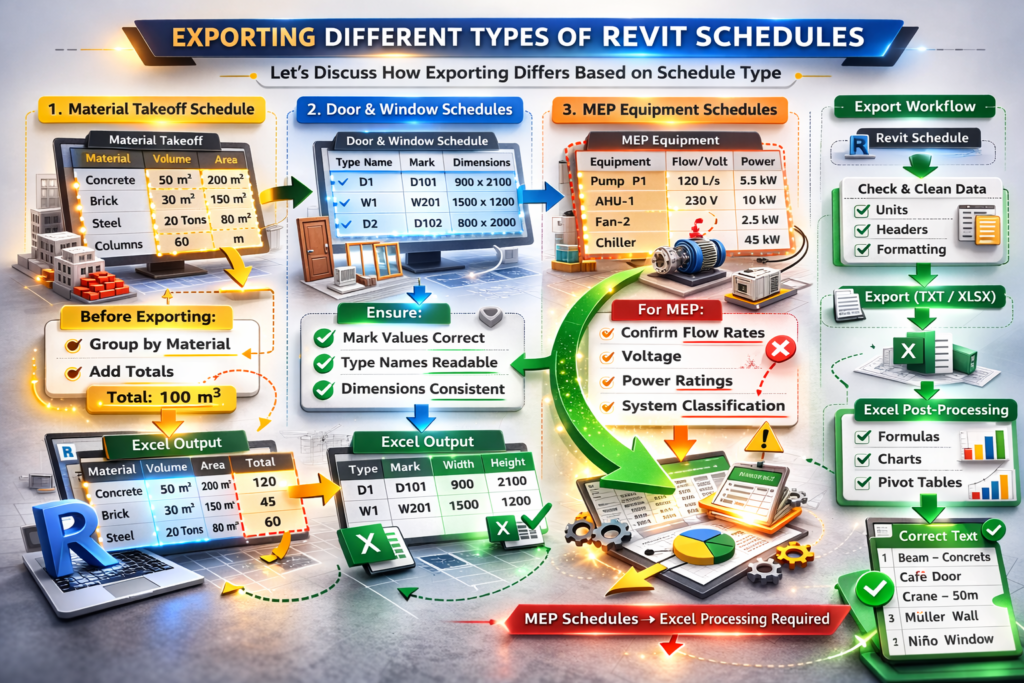 How to Export Revit Schedules to Excel - Revit Families Hub