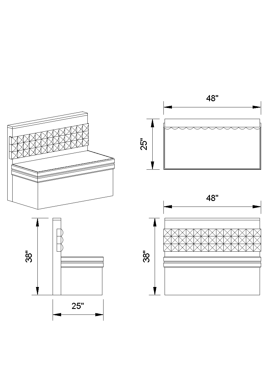 Free Revit Furniture Family | BIM Model-Bench-2 - Revit Families Hub