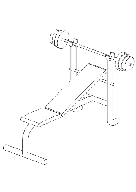 1 Amazing Weight Bench Revit Family for gym design