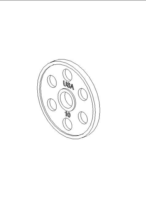 1 Powerful 10 lb Olympic Weight Plate Revit Family