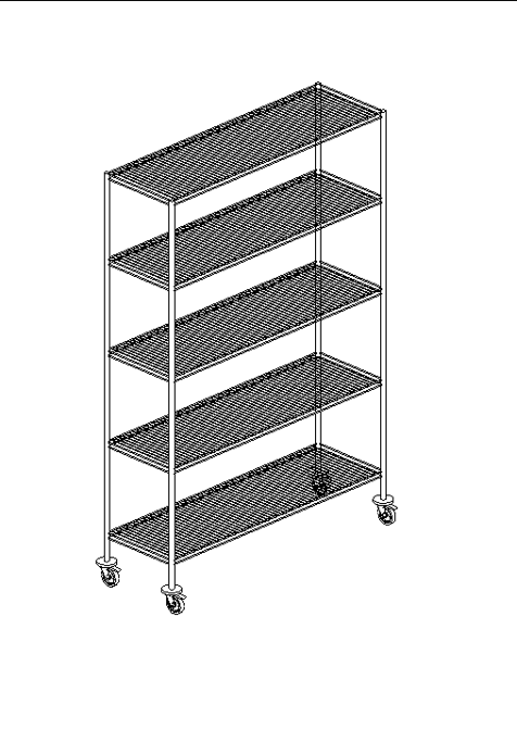 1 Incredible Wire Shelving Revit Family for commercial storage rooms