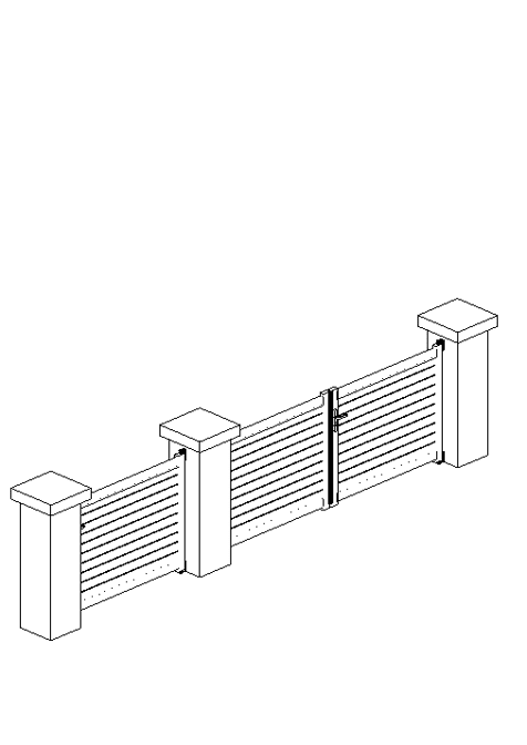 1 Amazing Horizontal Slat Fence Revit Family for modern landscapes