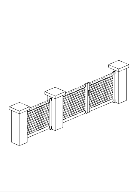 1 Powerful Slat Fence Revit Family
