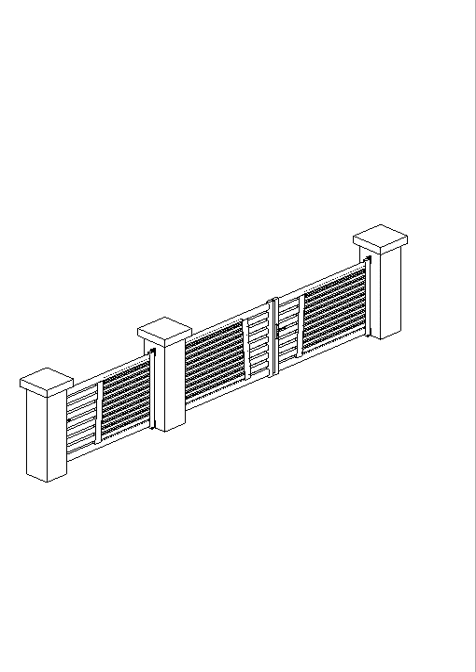 1 Powerful Metal Fence Panel Revit Family