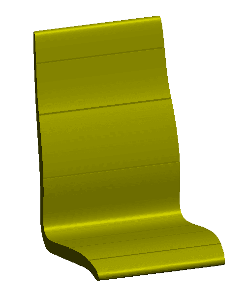 Curved Chair Seat Upper Revit Family